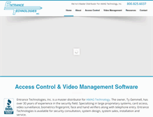 Tablet Screenshot of entrancetechnologiesinc.com